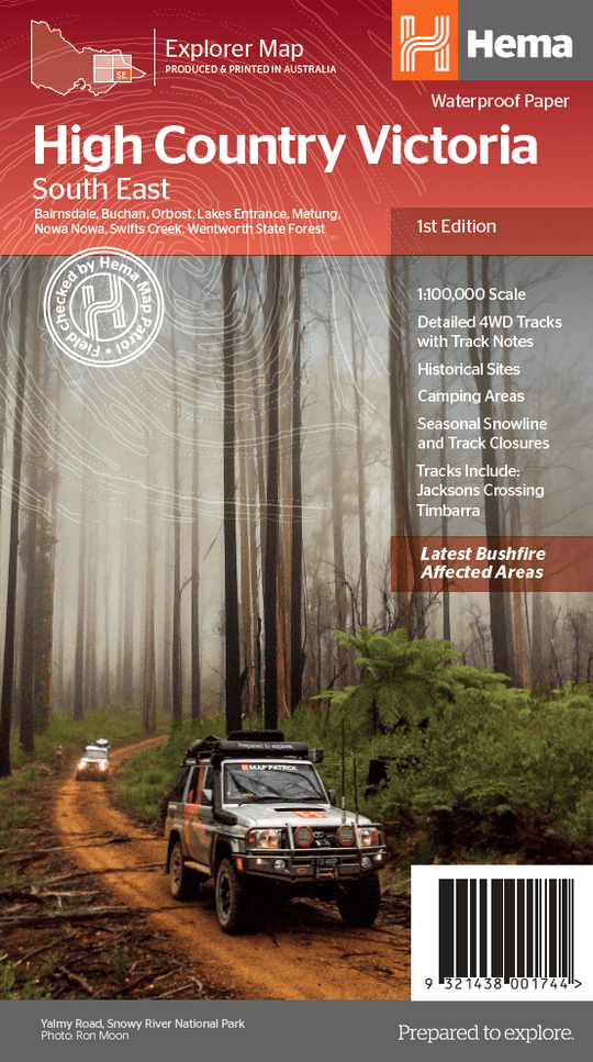 The Victorian High Country - South Eastern Map - OE - Hema Maps - Maps - 9321438001744 - Caravan World