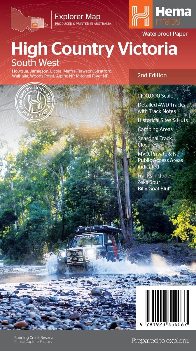 The Victorian High Country - South Western Map - Hema Maps - Maps - 9781923354067 - Caravan World