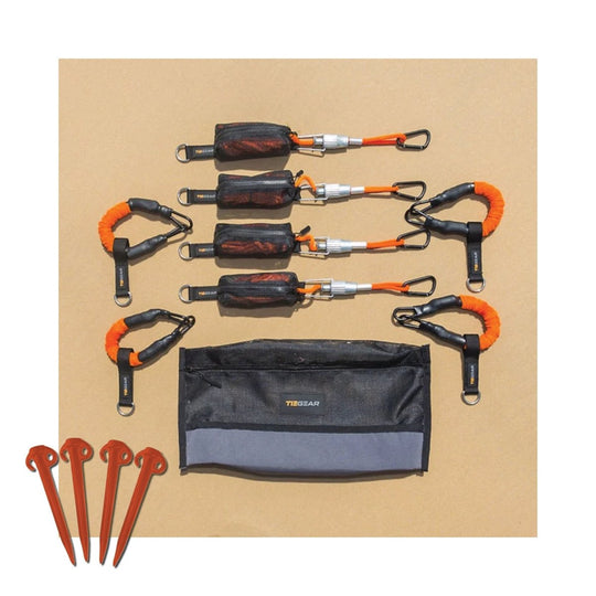 Tiegear - 180 Degree Awning / Gazebo Pack plus Bonus Hi-Vis Sand Pegs - TIEGEAR - BOMTG4003 -Caravan World