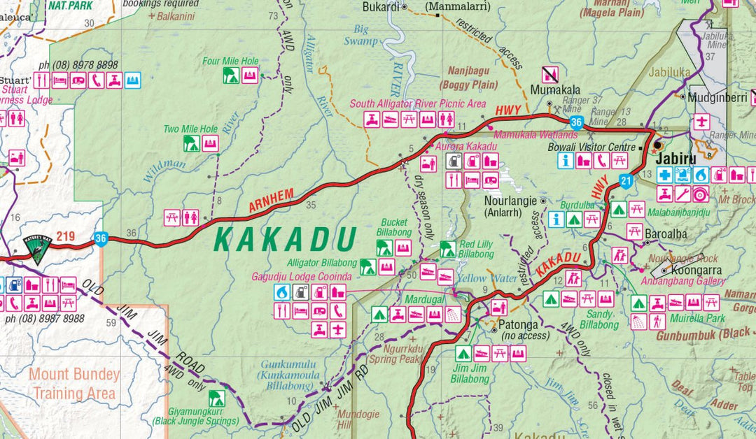 Top End National Parks Map: Litchfield, Katherine & Kakadu - Hema Maps - Maps - 9321438001669 - Caravan World