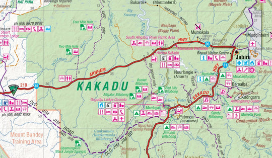 Top End National Parks Map: Litchfield, Katherine & Kakadu - Hema Maps - Maps - 9321438001669 - Caravan World