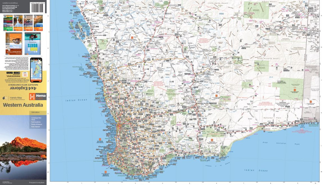 Western Australia Handy Map - Hema Maps - Maps - 9321438001560 - Caravan World