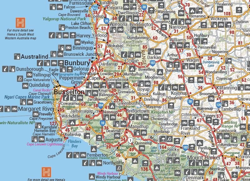 Western Australia Handy Map - Hema Maps - Maps - 9321438001560 - Caravan World