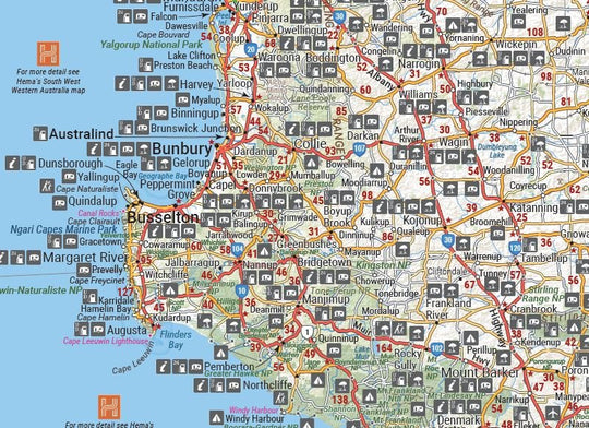Western Australia Handy Map - Hema Maps - Maps - 9321438001560 - Caravan World