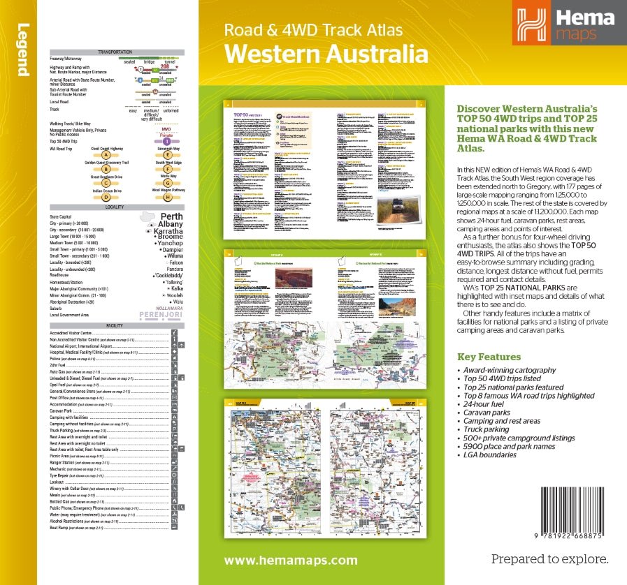 Western Australia Road & 4WD Track Atlas - Hema Maps - Books - 9781922668875 - Caravan World