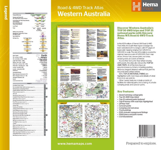 Western Australia Road & 4WD Track Atlas - Hema Maps - Books - 9781922668875 - Caravan World