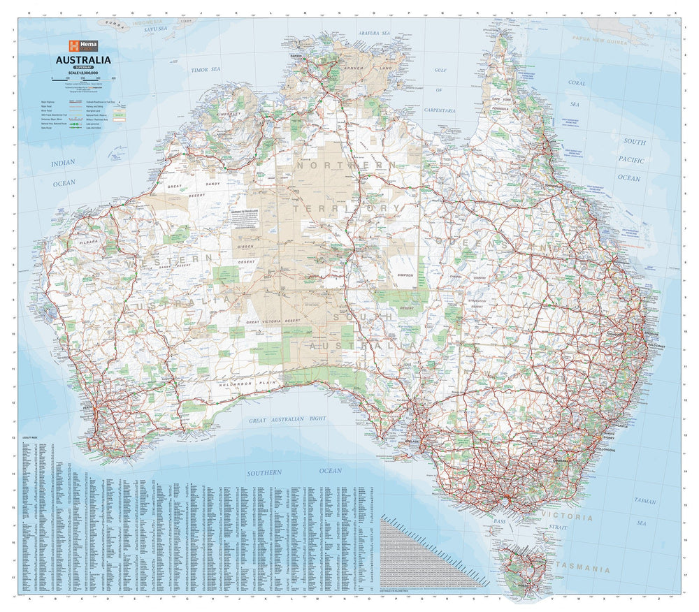 2 in 1 Twin Pack - Australia and World Wall Maps - Hema Maps - 9321438001966 -Caravan World Australia