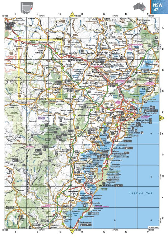 Australia Road & 4WD Easy Read Atlas - 292 x 397mm - Hema Maps - 9781922668028 -Caravan World Australia