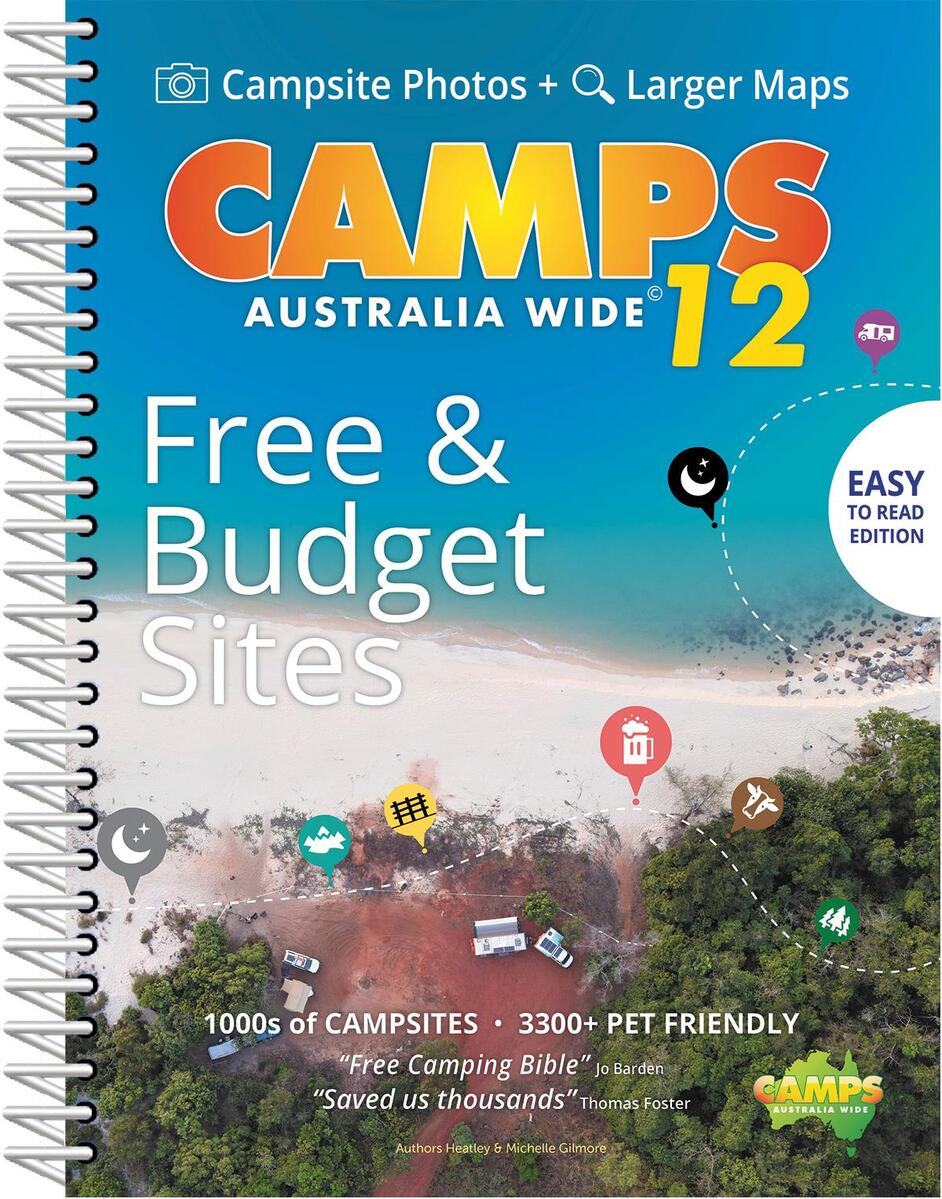 Camps 12 Easy to Read, Campsite photos and larger maps (B4) - Camps - 9780994532770 -Caravan World Australia