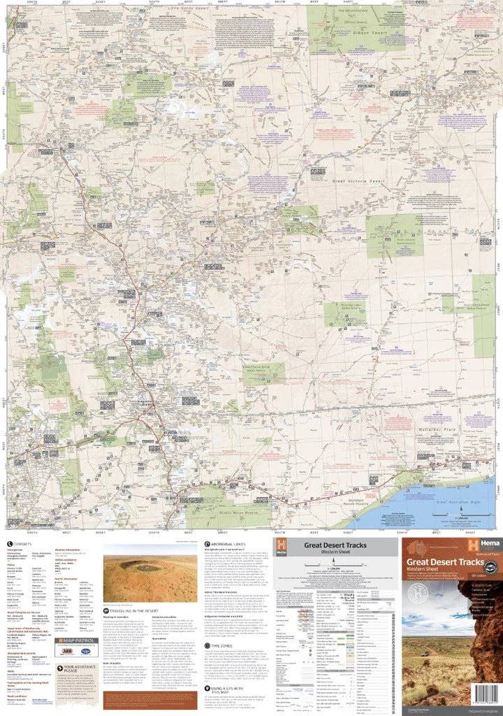 Great Desert Tracks Western Sheet - Hema Maps - 9781922668059 -Caravan World Australia