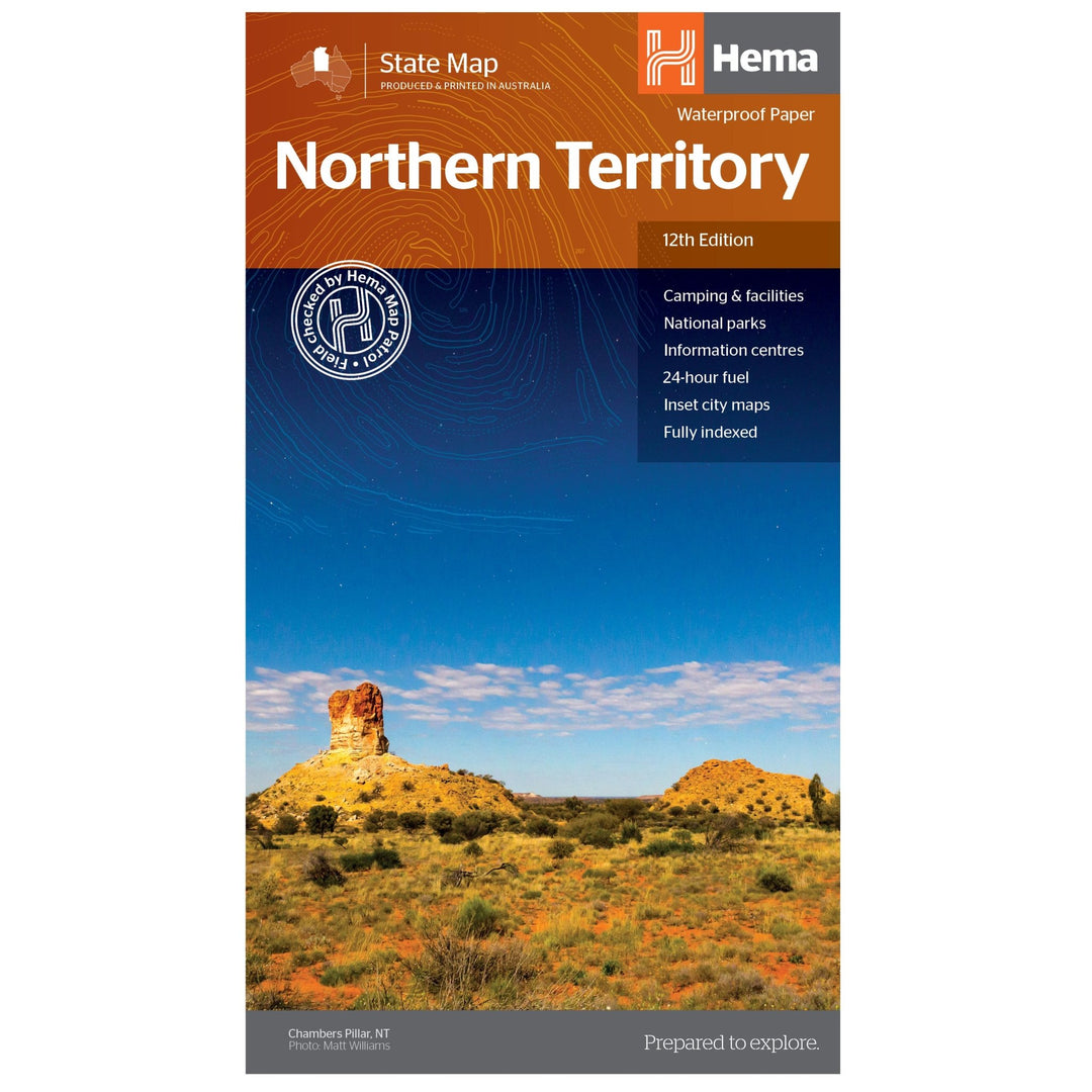 Northern Territory State Map - Hema Maps - 9321438001508 -Caravan World Australia