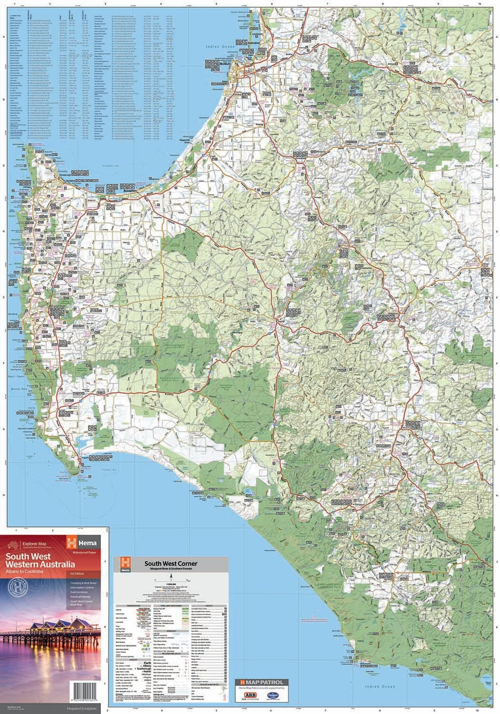 South West Western Australia Map - Hema Maps - 9321438001621 -Caravan World Australia