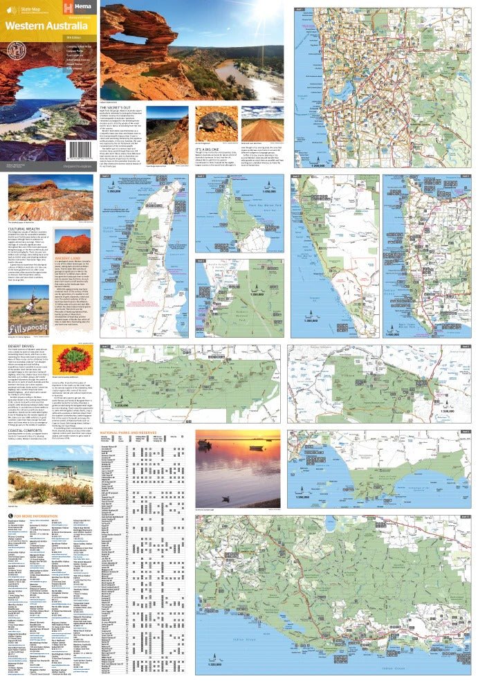 Western Australia State Map - Hema Maps - 9321438001553 -Caravan World Australia